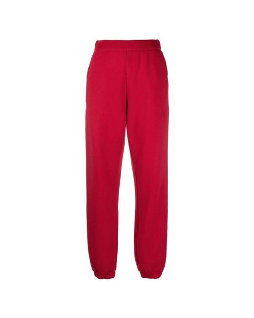 The Attico Red Logo print baumwoll-trainingshose
