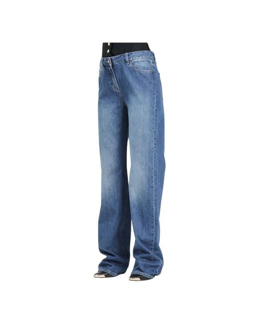 Elisabetta Franchi Blue Wide Jeans