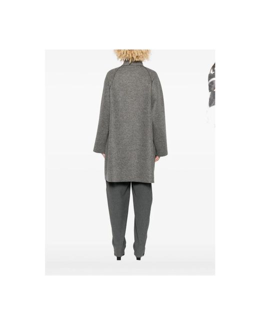 Harris Wharf London Gray Single-Breasted Coats