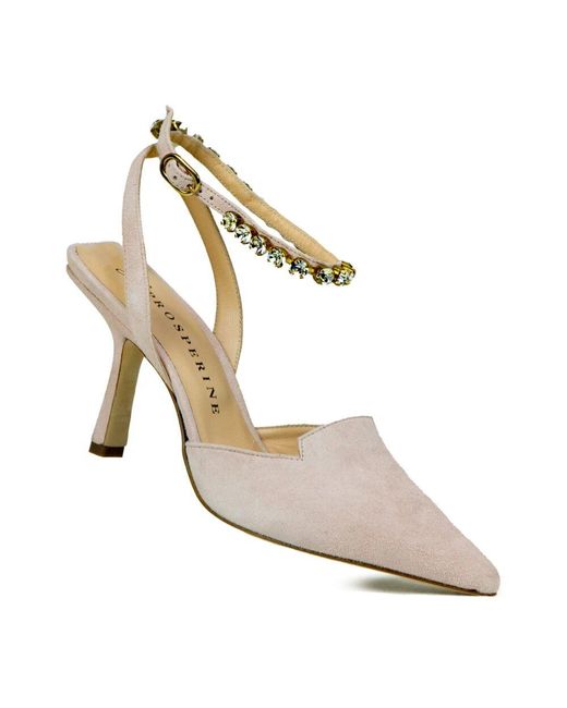 PROSPERINE® White Wildleder high heel sandale