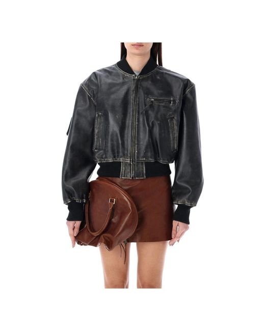 Acne Black Leather Jackets