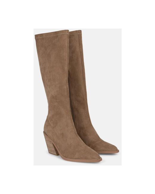 Alma En Pena. Brown Cowboy & Biker Boots