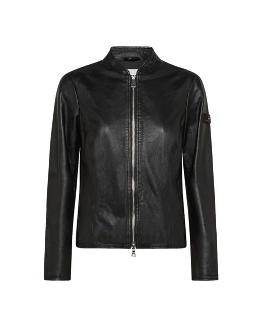 Peuterey Black Leather Jackets