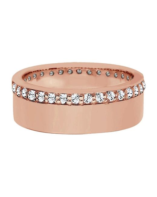 Elli Jewelry Pink Glänzender Bandring Mit Swarovski-Kristallen