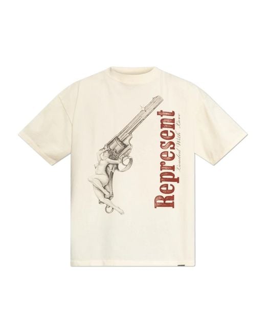 Represent White T-Shirts for men