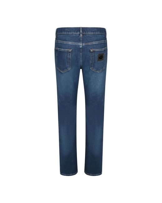 Dolce & Gabbana Blue Slim Fit Jeans for men
