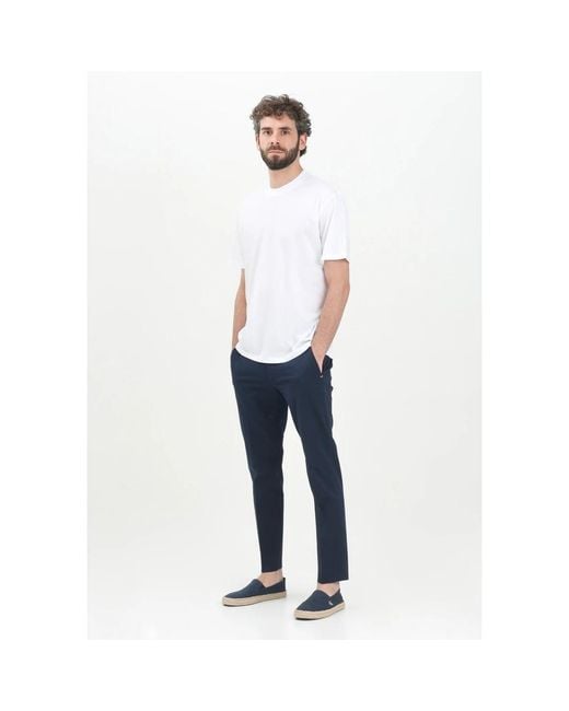Entre Amis Blue Slim-Fit Trousers for men