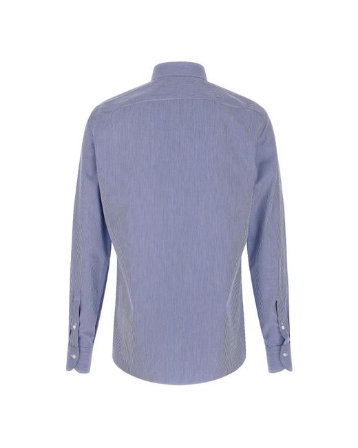 Borriello Blue Formal Shirts for men