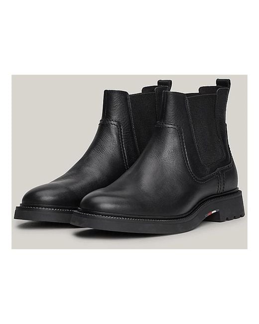 Tommy Hilfiger Black Chelsea Boots for men