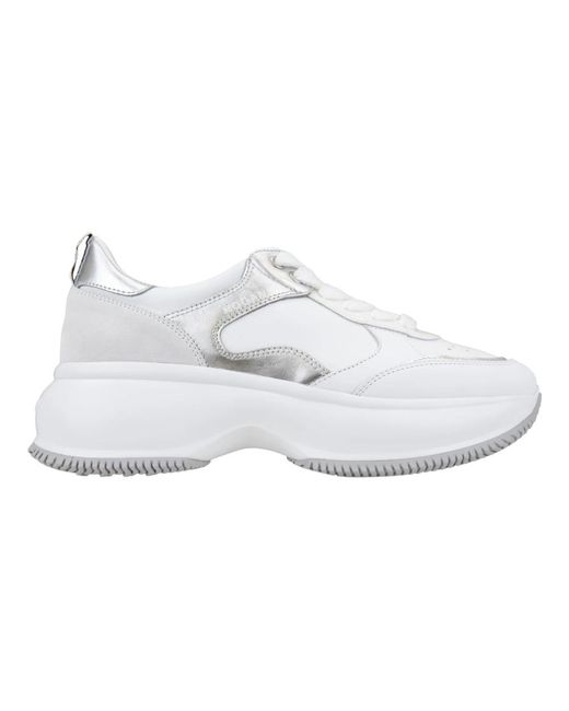 Sneakers in pelle con lacci di Hogan in White