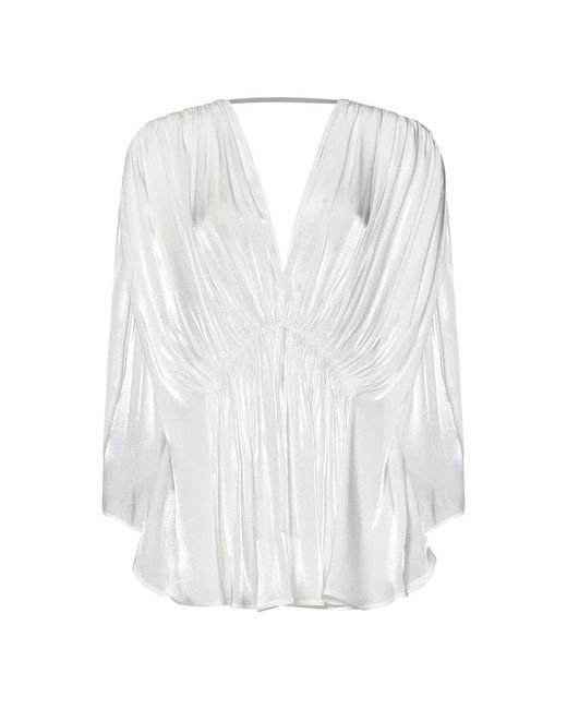 Genny White Blouses