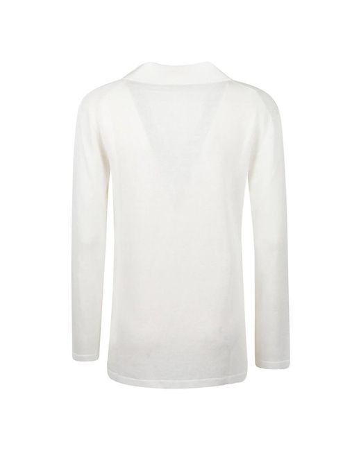 P.A.R.O.S.H. White V-Neck Knitwear