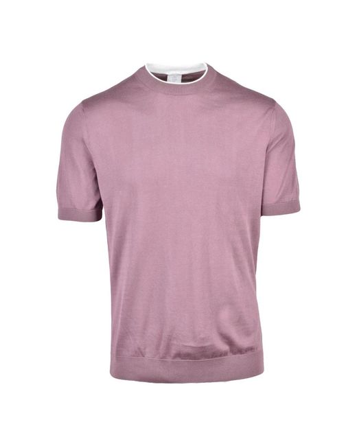 Eleventy Purple Round-Neck Knitwear for men