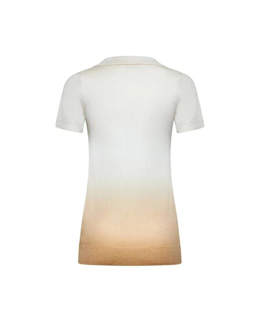 Silvian Heach White T-Shirt Mit V-Ausschnitt Im Faded-Look