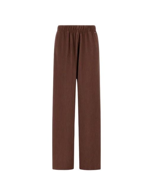 Herno Brown Wide Trousers