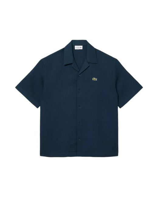 Lacoste Blue Short Sleeve Shirts for men