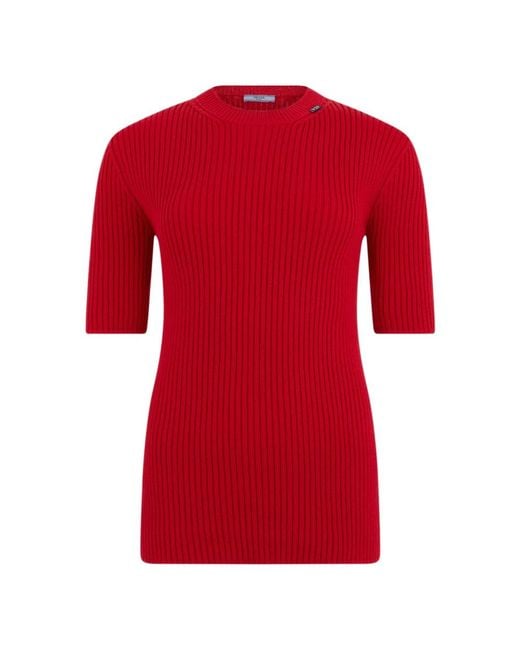 Prada Red Round-Neck Knitwear