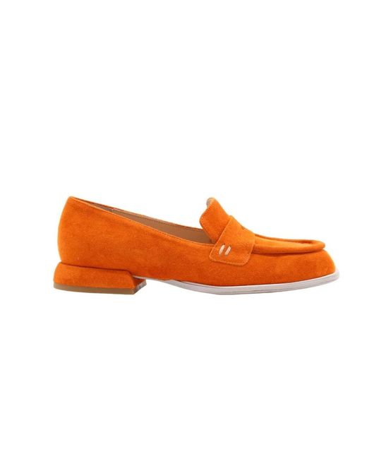 Laura Bellariva Orange Loafers