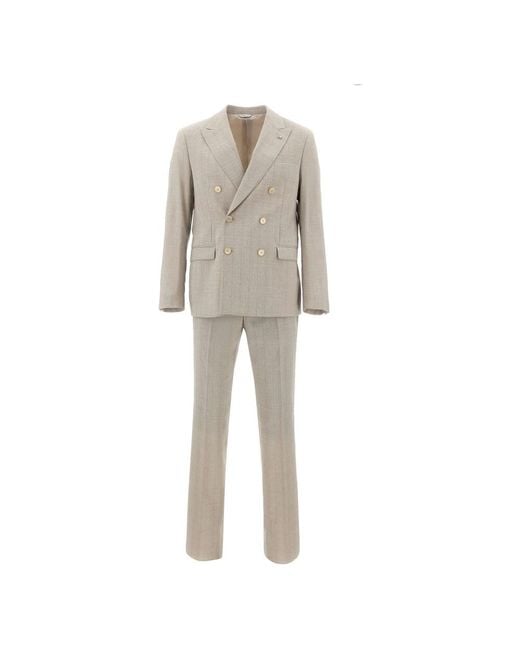 Manuel Ritz Natural Double Breasted Suits for men