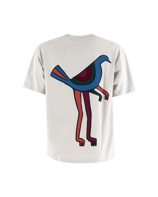 by Parra Creme pigeon legs t-shirt in White für Herren