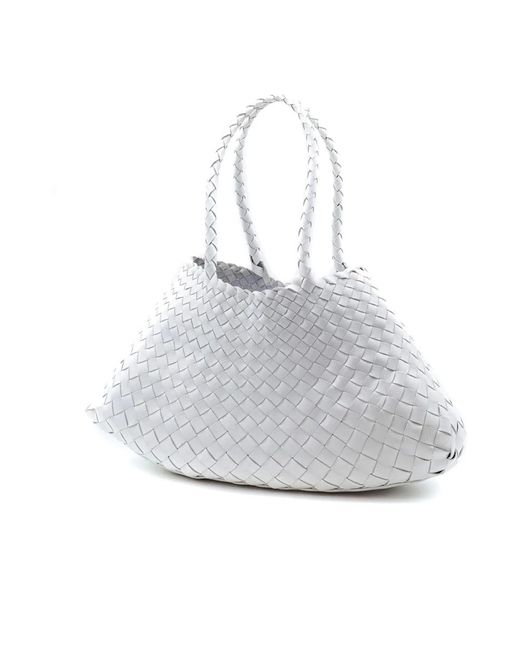 Dragon Diffusion Tassen ,Wit ,Leer Santa Croce Big Tote in het White