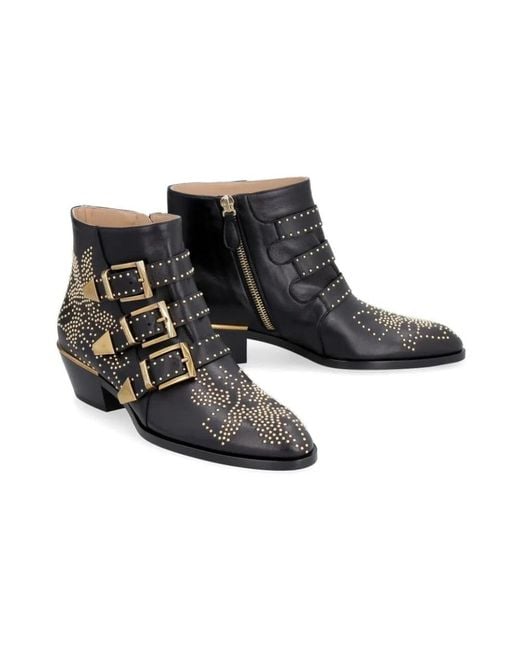 Chloé Black Cowboy Boots