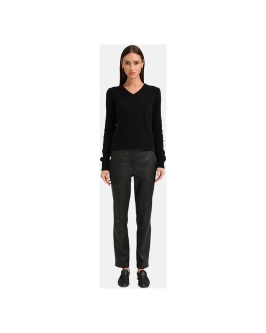 SPRWMN Black Leather Trousers