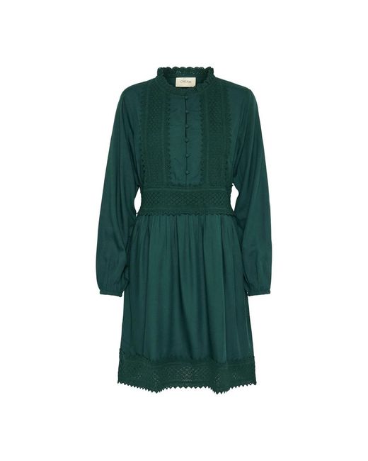 Cream Kleedjes ,Groen ,Ponderosa Pine Jurk Met Kant Details in het Green