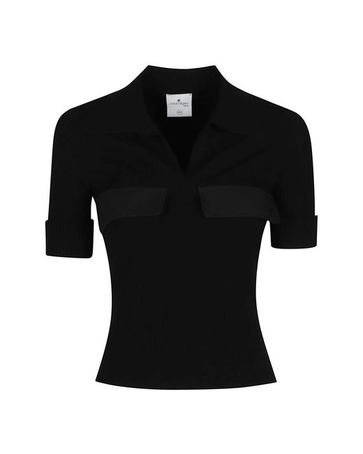 Courreges Black V-Neck Knitwear