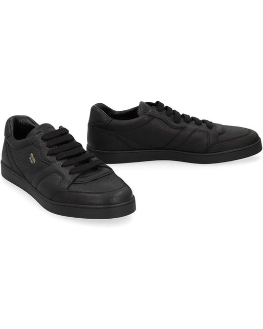 Prada Leather Sneakers in Black für Herren