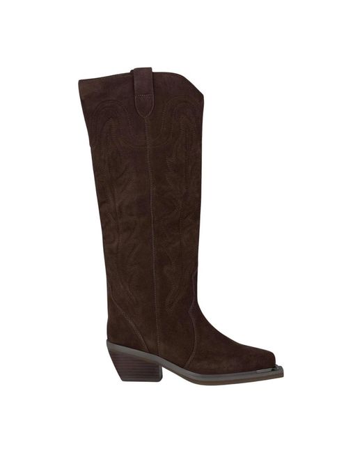 Alma En Pena. Brown Cowboy & Biker Boots