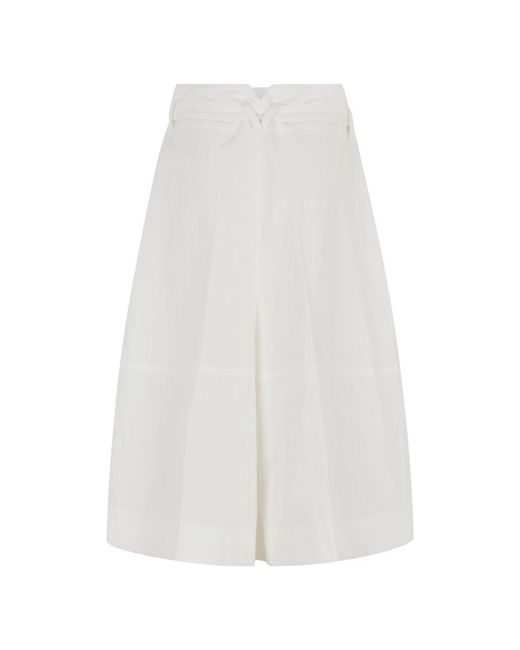 Bottega Veneta White Long Shorts