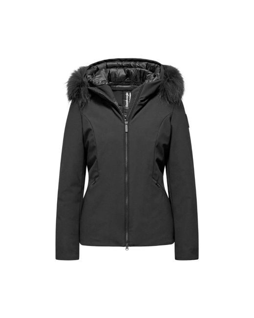Bomboogie Jassen ,Zwart ,Jacket + Raccoon Fur in het Black