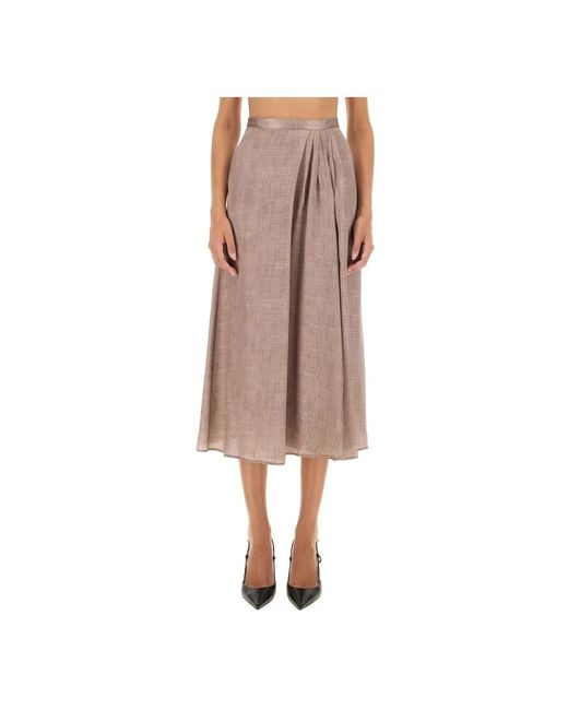 Kiton Brown Midi Skirts