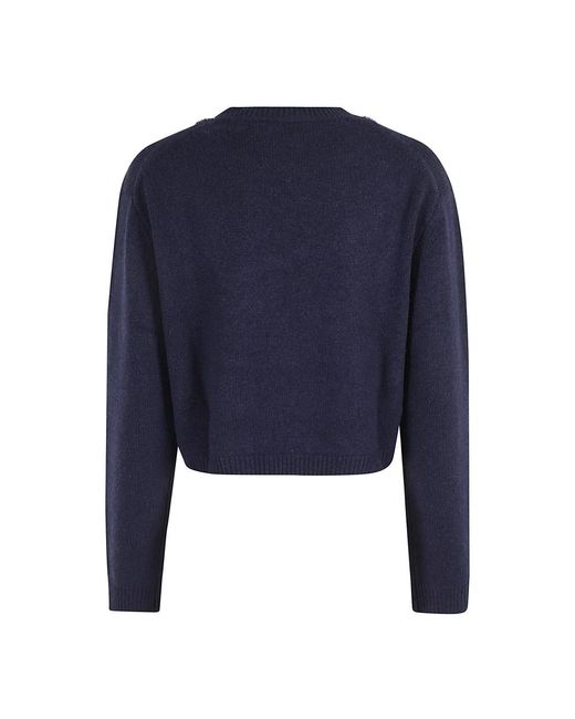 Semicouture Blue Round-Neck Knitwear