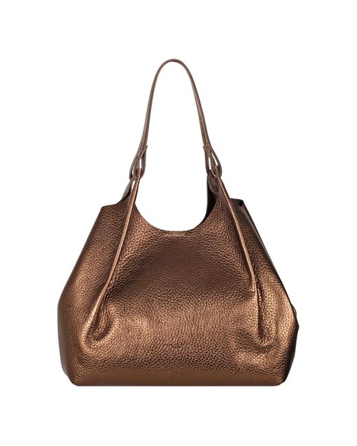 Gianni Chiarini Gelamineerde Leren Tas Dua Model in het Brown