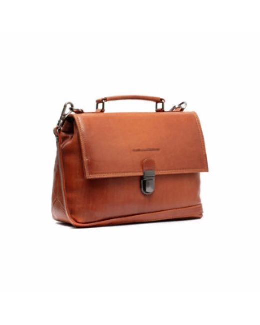 The Chesterfield Brand Elegante Cognac Handtas in het Brown
