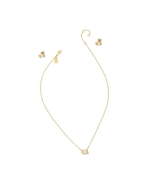 Necklaces COACH en coloris Metallic