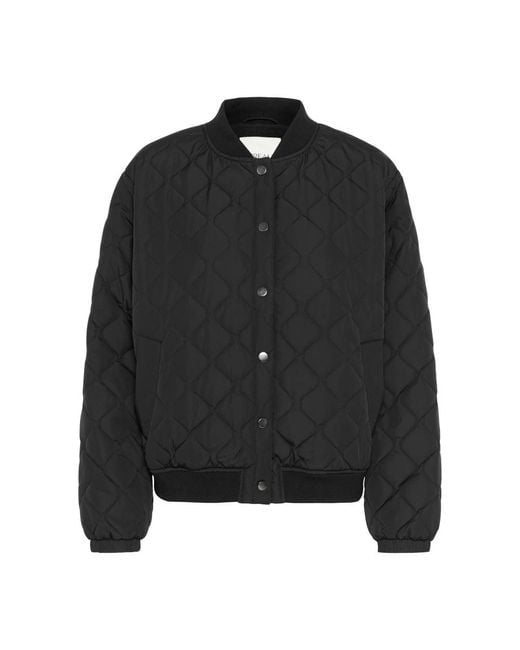 Bomber trapuntato in pitch di Cream in Black