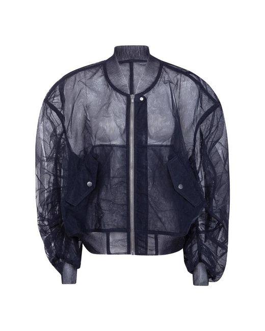 Rick Owens Blue Bomber Jackets