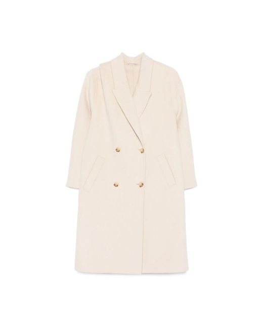 Liu Jo Natural Double-Breasted Coats