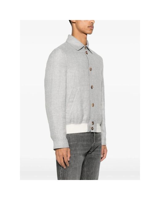 Brunello Cucinelli Gray Light Jackets for men
