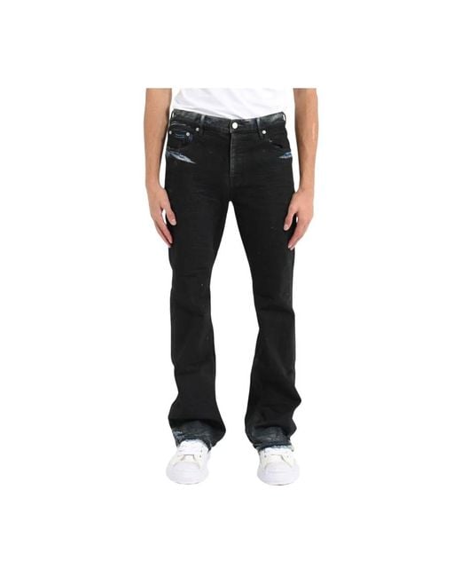 Purple Brand Black Flared Jeans for men