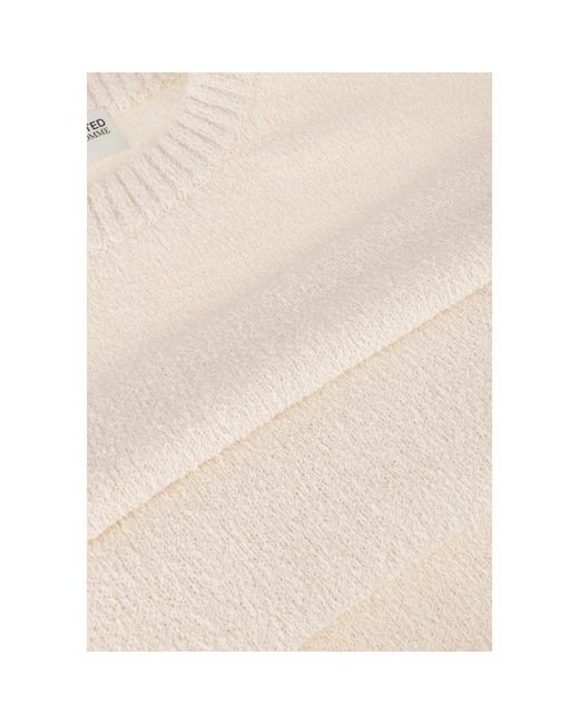 SELECTED Beiger Strick-Crew-Neck-Pullover in Natural für Herren