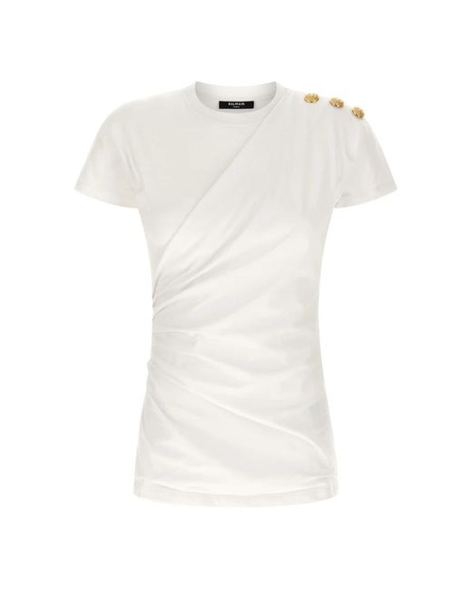 T-Shirts Balmain de color White