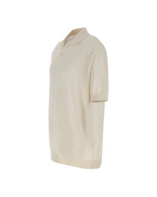 FILIPPO DE LAURENTIIS Natural Polo Shirts for men