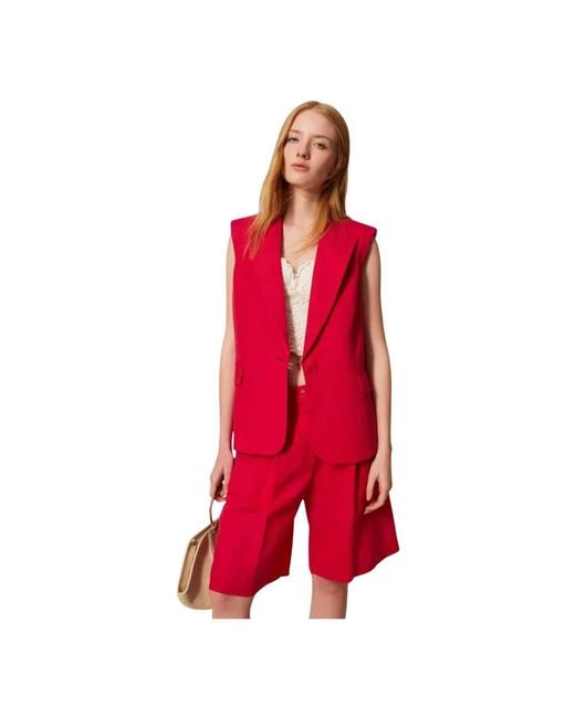 Twinset Red Waistcoats