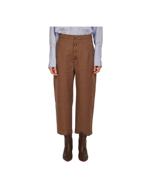 Jejia Brown Cropped Trousers