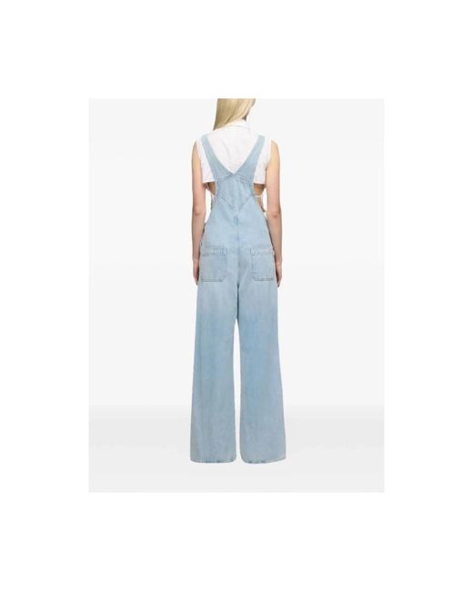 7 For All Mankind Blue Dungarees Cotton