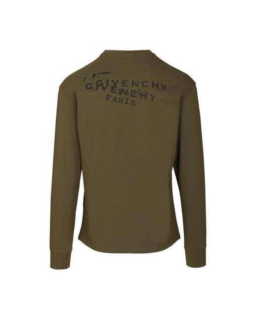 Givenchy Green Long Sleeve Tops for men